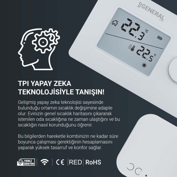 General HT250 RF Kablosuz Dijital Oda Termostatı