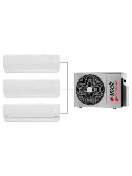 Arçelik ZM18103 A++ 9+9+12 BTU Iç - 18000 BTU 1+3 Multi Inverter Klima