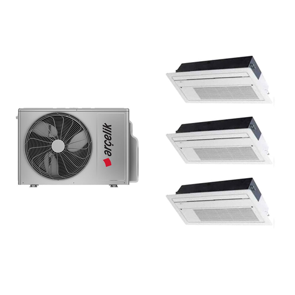 Arçelik Multi 18000 BTU 1 Dış + 3 İç Ünite (9+9+9) btu Tek Yön Kaset Tipi Inverter Klima